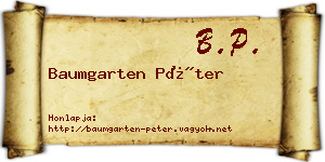 Baumgarten Péter névjegykártya