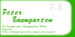 peter baumgarten business card