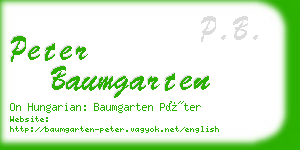 peter baumgarten business card